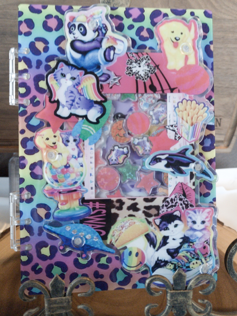 New! A5 Lisa Frank Acrylic Shaker Notebooks With Paper